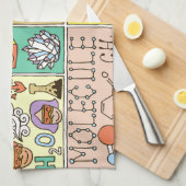 化学科学ヴィンテージイラストレーションセット キッチンタオル (四つ折り)