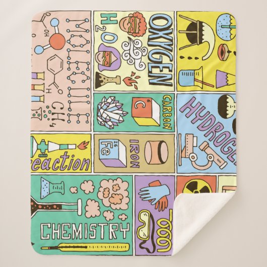 化学科学ヴィンテージイラストレーションセット シェルパブランケット (正面)