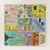 化学科学ヴィンテージイラストレーションセット ジグソーパズル (横)