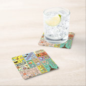 化学科学ヴィンテージイラストレーションセット スクエアペーパーコースター (インサイチュ)
