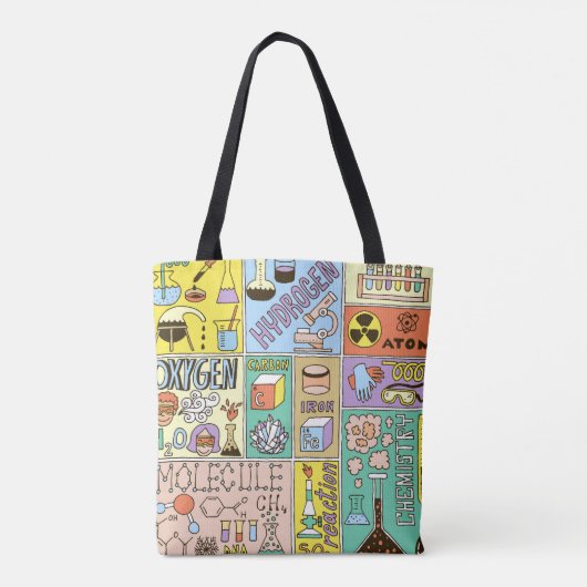 化学科学ヴィンテージイラストレーションセット トートバッグ (裏面)