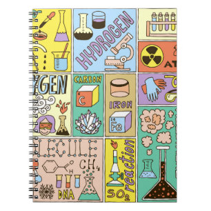 化学科学ヴィンテージイラストレーションセット ノートブック