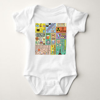 化学科学ヴィンテージイラストレーションセット ベビーボディスーツ