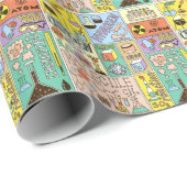 化学科学ヴィンテージイラストレーションセット ラッピングペーパー (ロールコーナー)