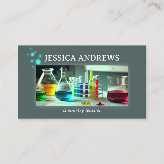 化学科学先生家庭写真 名刺 (正面)