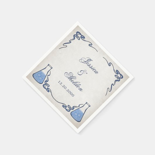 化学科学先生結婚式招待状 スタンダードカクテルナプキン (角)