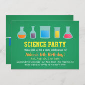 化学科学子供の誕生日パーティの招待状 招待状 (正面/裏面)