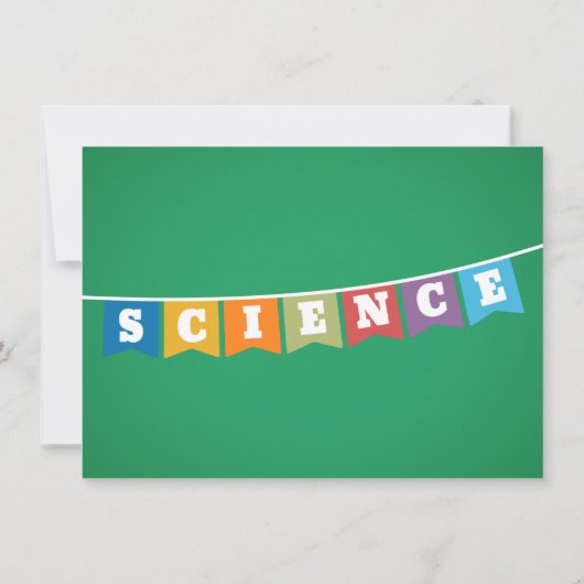 化学科学子供の誕生日パーティの招待状 招待状 (裏面)