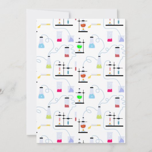 化学科学実験子供の誕生日パーティー 招待状 (裏面)