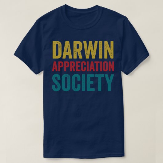 化学科学生物学ダーウィン鑑賞研究 Tシャツ (デザイン正面)
