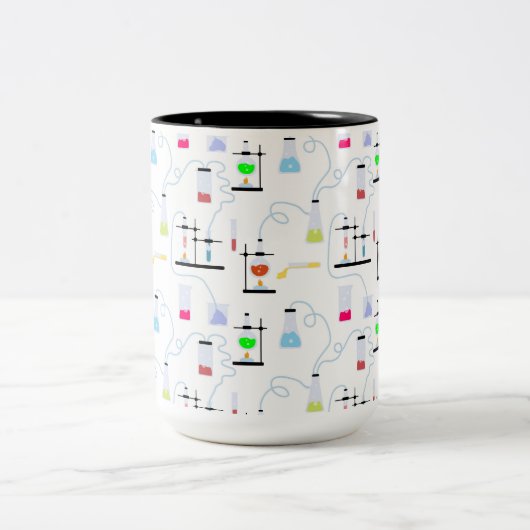 化学科学試験管研究室の科目 ツートーンマグカップ (中央)