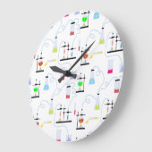 化学科学試験管研究室の科目 ラージ壁時計 (傾斜)