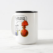 化学科学過剰反応のおもしろいな冗談です ツートーンマグカップ (正面左)