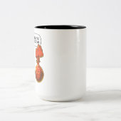 化学科学過剰反応のおもしろいな冗談です ツートーンマグカップ (中央)