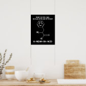 化学科学酸性態度A-mean-Oh-Acid ポスター (キッチン)