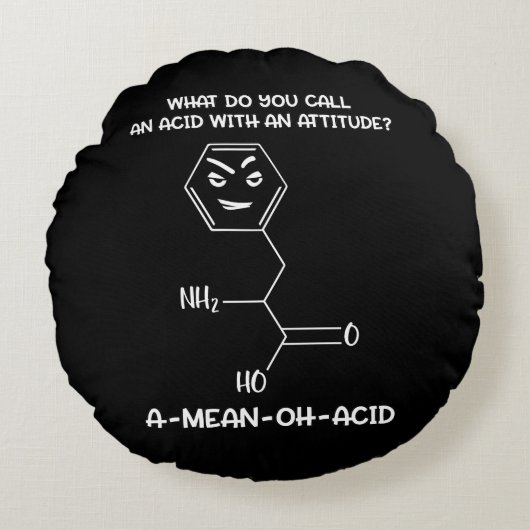 化学科学酸性態度A-mean-Oh-Acid ラウンドクッション (正面)