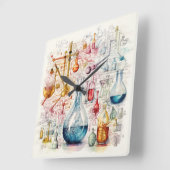 化学紙ウォールクロック スクエア壁時計 (傾斜)