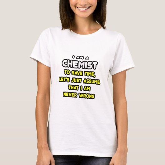 化学者おもしろいTシャツとギフト Tシャツ (正面)