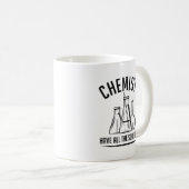 化学者には全ての解決策がある コーヒーマグカップ (正面右)