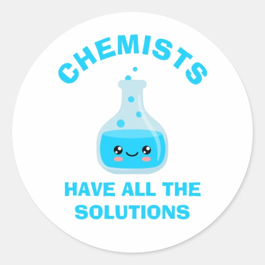 化学者には全ての解決策がある ラウンドシール (正面)