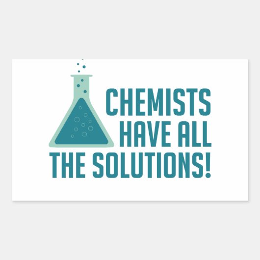 化学者には全ての解決策がある 長方形シール (正面)