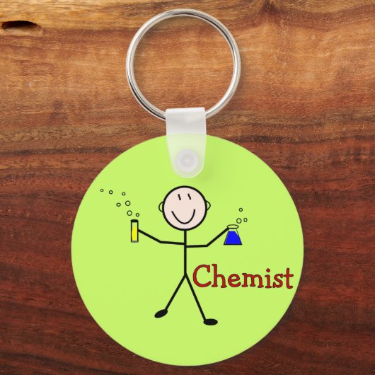 化学者のギフトスティック試験管付き人 キーホルダー (正面)