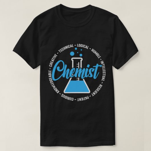 化学者の仕事化学実験室の支援1 Tシャツ (デザイン正面)