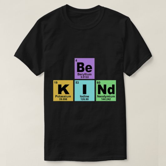 化学者の仕事親切な周期表要素である Tシャツ (デザイン正面)