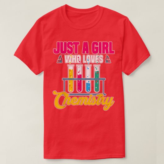 化学者の女性科学おたく科学者の女の子ギークCh Tシャツ (デザイン正面)