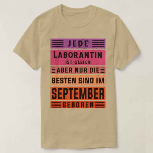 化学者の誕生日生まれ9月実験技師 Tシャツ (デザイン正面)