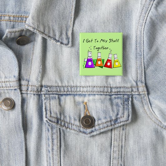 化学者の"私はおもしろいなギフト物の"一緒に混合することを得ます 缶バッジ (インサイチュ)