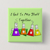 化学者の"私はおもしろいなギフト物の"一緒に混合することを得ます 缶バッジ (正面)