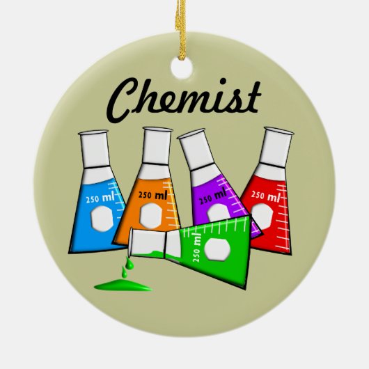 化学者のBeekersのクリスマスのオーナメント セラミックオーナメント (裏面)
