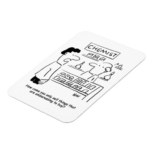 化学者は恥ずかしい製品だけを売る マグネット (左側)