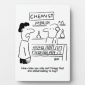化学者は恥ずかしい製品マグしか売らなおもしろいい フォトプラーク (正面)