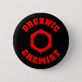 化学者オーガニックボタンのピン 缶バッジ (正面)