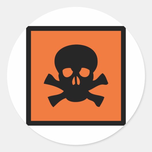 化学者スカル徴候 ラウンドシール (正面)