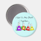 化学者「物をミックスする」おもしろいプレゼント マグネット (正面/裏面)