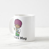 化学者/科学者ボーイフラスコと試験管 コーヒーマグカップ (正面左)