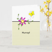 化学蝶の花の最後のラウンド カード (黄色い花)