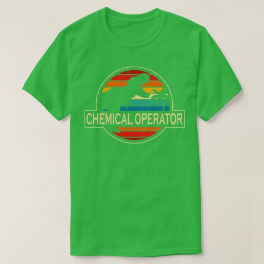 化学術者の恐竜 Tシャツ (デザイン正面)
