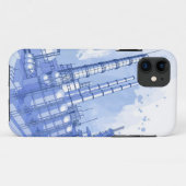 化学製品工場及び水彩画の背景 Case-Mate iPhoneケース (裏面(横))