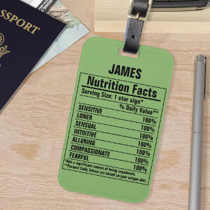 化学要おもしろい素の人物特性 ラゲッジタグ