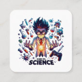 化学計算ゲームオン,科学テーマ スクエア名刺 (裏面)