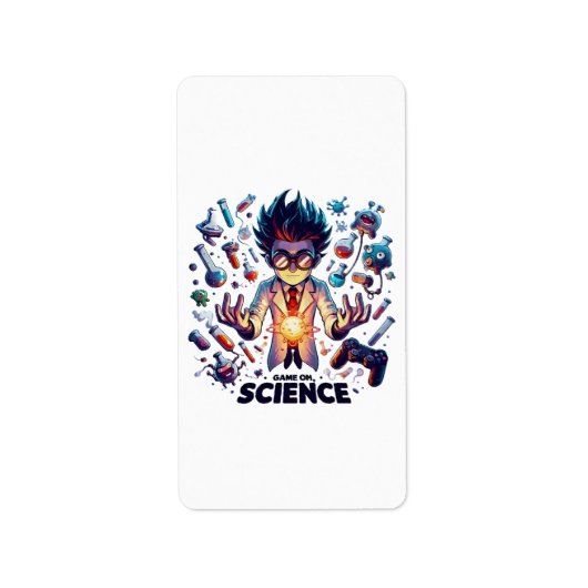 化学計算ゲームオン，科学テーマ ラベル (正面)