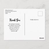 化学試験管とビーカーありがとう ポストカード (裏面)