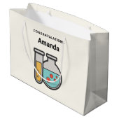 化学試験管とビーカーおめでとう ラージペーパーバッグ (裏面アングル)