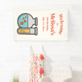 化学試験管とビーカー誕生日へようこそ 横断幕 (インサイチュ)