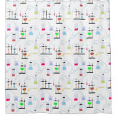 化学試験管ラボスクール科目 シャワーカーテン (正面)