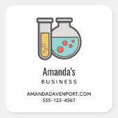 化学試験管及びビーカービジネス スクエアシール (正面)